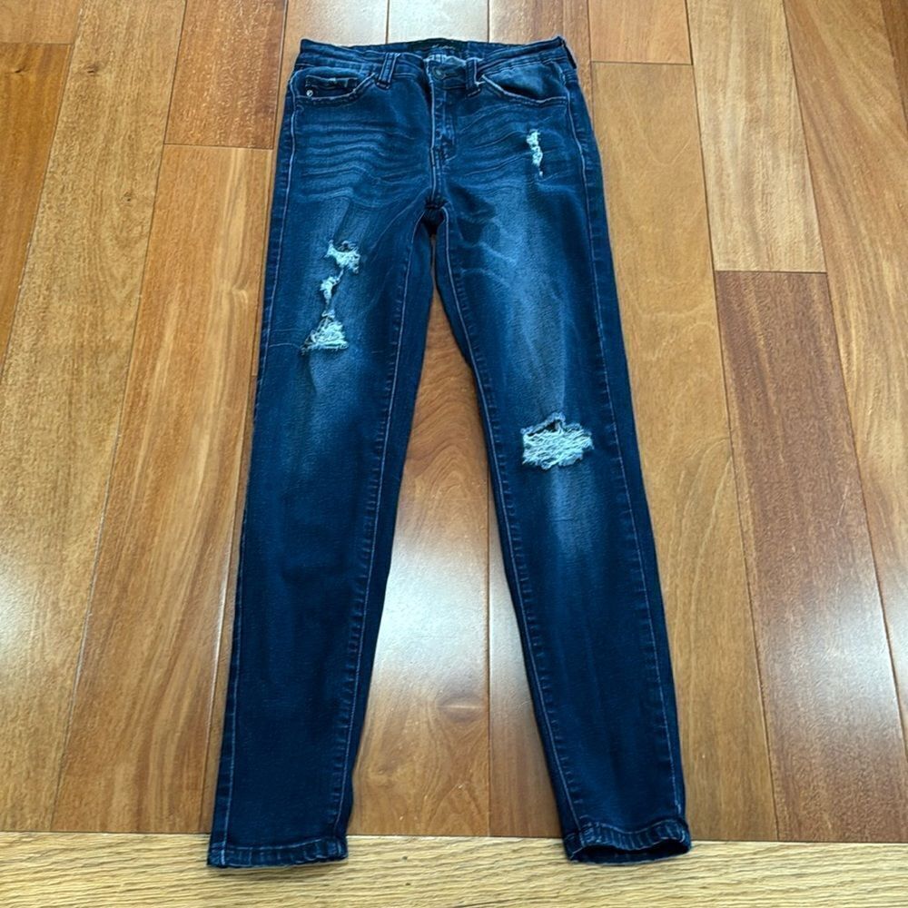 KANCAN Destroyed Mid Rise Ankle Skinny Jeans KC11013 Size 25‎